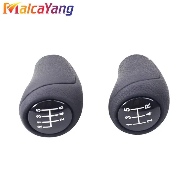 5/6-växlad växelspaksknopp för MAZDA 3 BK BL 5 CR CW 6 II GH CX-7 ER MX-5 NC III 23 MT PU-läder Växelspak Arm Huvudkula