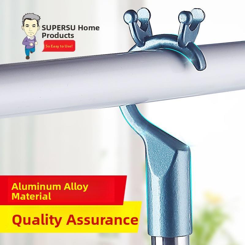 Portable Stainl Steel Retractable Clothes Drng Fork Rod Wardrobe Lage Stand Drip Stand Cact Storage Organizer
