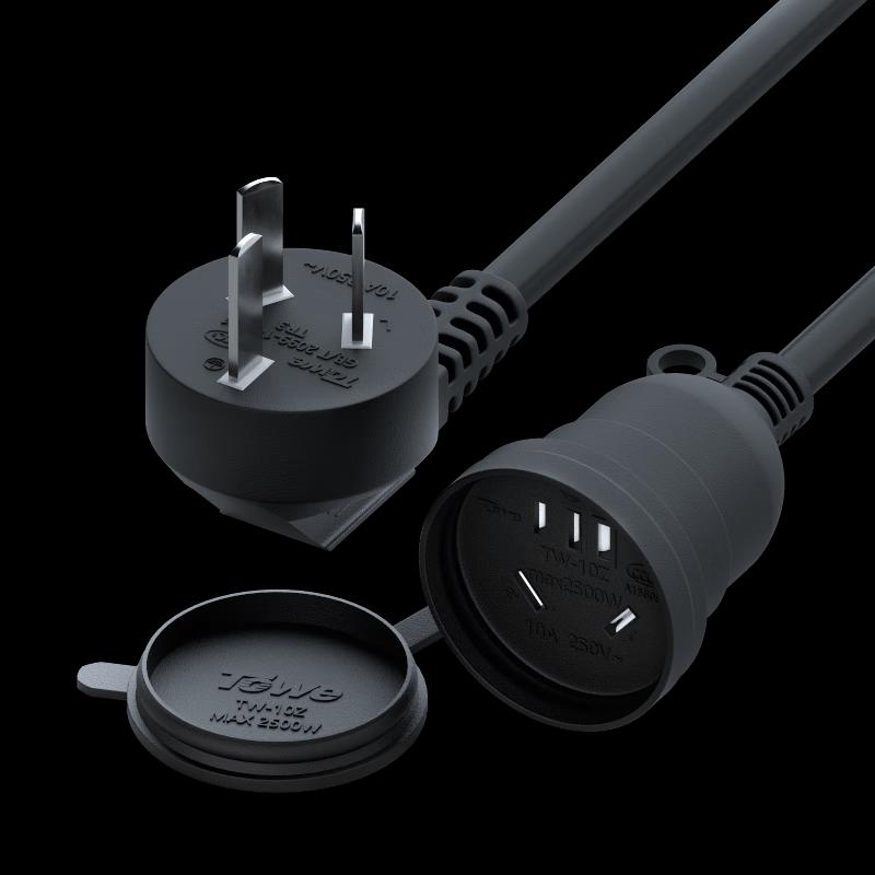 TOWE G10 10A Waterproof 3-Pin Power Extension Cable