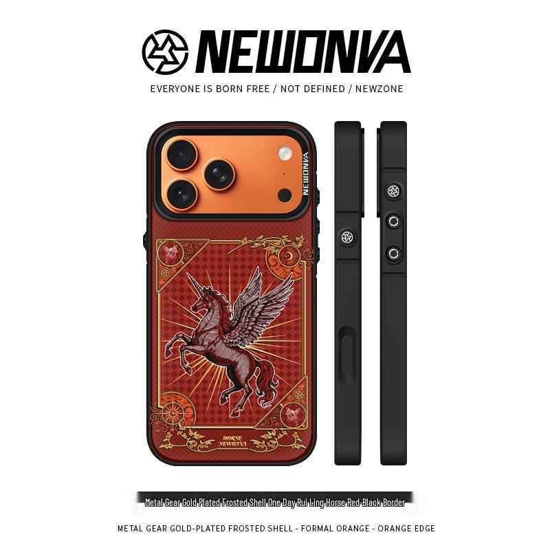 

Yaorui Lingma Gilded Magnetic Phone Case for Apple 17Promax, 16, iPhone 15, and 14 17 Pro Max