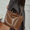 Top Layer Vegetable Tanned Simple Underarm Bag Single Shoulder Crossbody Bag Commuting Large Capacity Tote Bag