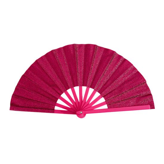

Glitter Folding Fan Plastic Ribs Hand Held Fan Portable Summer Fan Decoration Dance Performance Props Party Accessories