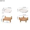 Nordic Creative Steak Plate Ceramic Dessert Cake Display Plate with Wooden Frame Family Party Barbecue Plate Kitchen Tableware