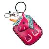 First Layer Cowhide Unicorn Access Control Card Bag, Keychain Pendant, Earphone Bag, Cute Trendy Buckle, Water Drop Card Bag.