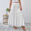 Direct sales pleated skirt spring and summer elastic high waist cover mid-length skirt sweet A-word cake skirt, female