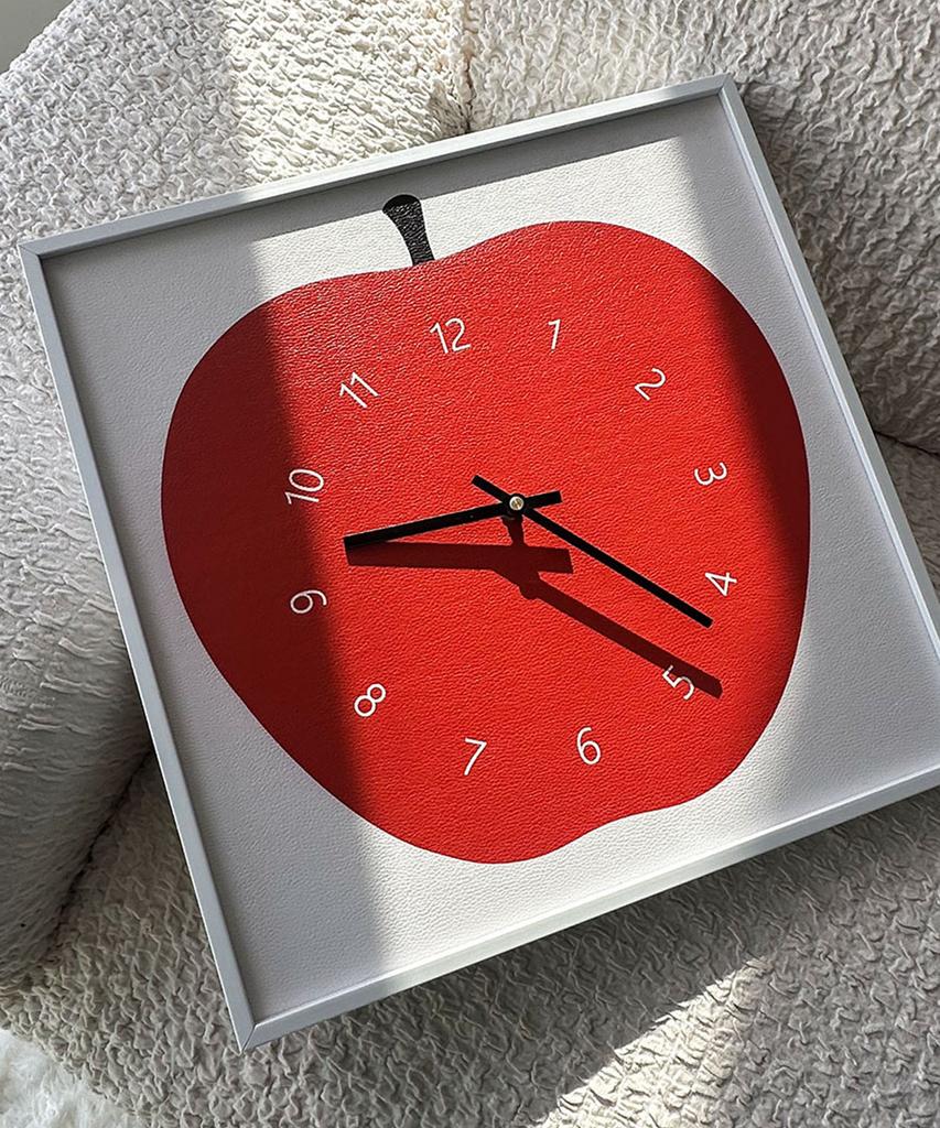 Lyubeullyusyab Apfel Stille Schönes Design Luxus Innenwanduhr