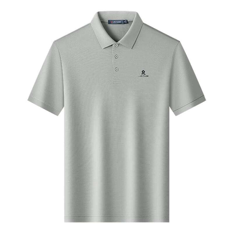 MONTAGUT Men's Silk Blend Breathable Short Sleeve Polo Shirt
