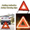 Portable Folding Warning Triangles Red Reflective Hazard Triangle  Breakdown Rescue