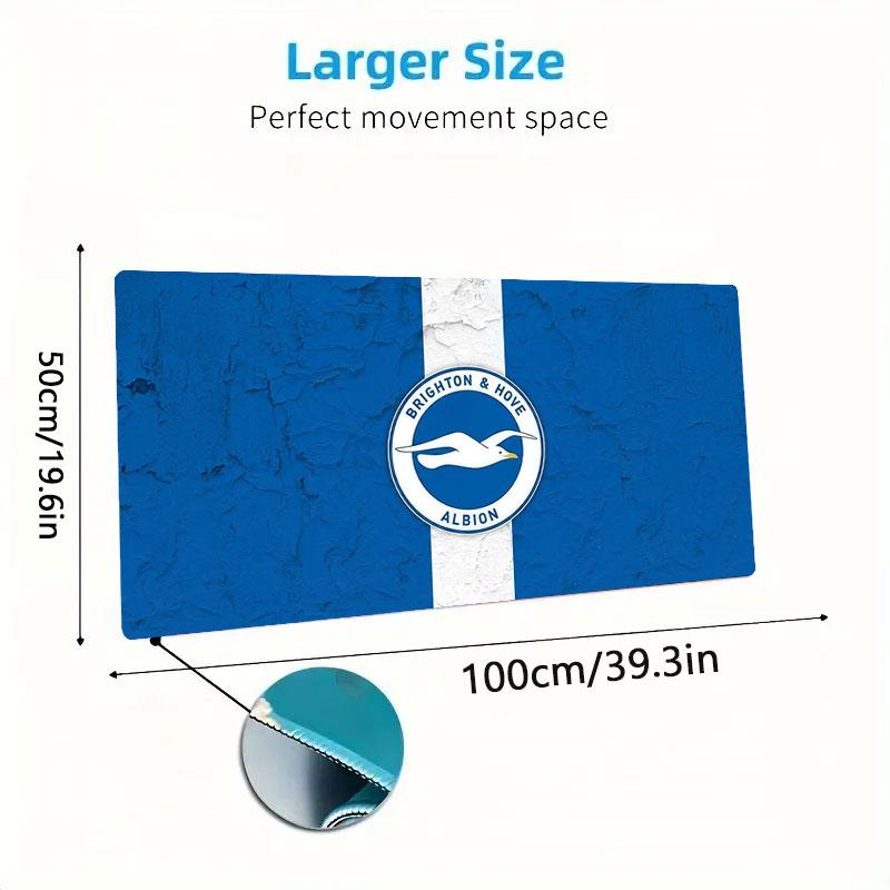 Brighton & Hove Albion Large Size Mouse Pad Large Gaming Table Cushion Non-slip Laptop Tablet Big Mousepad XXL Mat Mini PC Playmat With Lock Edge