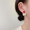 Women's White Enamel Bow Drop Earrings Random Red Dot Earrings Neo… More