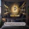 Custom Name Text Tapestry,Pittsburgh Penguins Decorative Wall Hanging, Background Tapestry For Home Bedroom