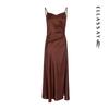 ELLASSAY Draped Waist-Cinching Cami Dress