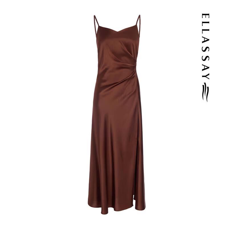 ELLASSAY Draped Waist-Cinching Cami Dress