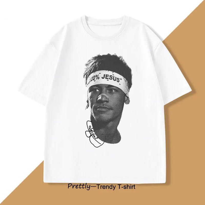 Neymar American Football Star Print T-shirt Men Cotton Short-sleeved T Shirt Unisex Athleisure Print Fashion Oversize Casual Tee