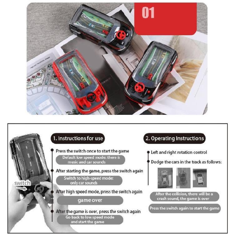 Educational Handheld Racing Car Game with Thrilling Steering Wheel and Adventure Challenges for Kids