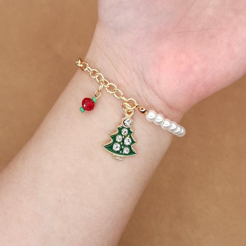 Snowman Christmas Bracelet Bell Christmas Christmas Tree Old Man Elk Snowflake Jewelry Alloy