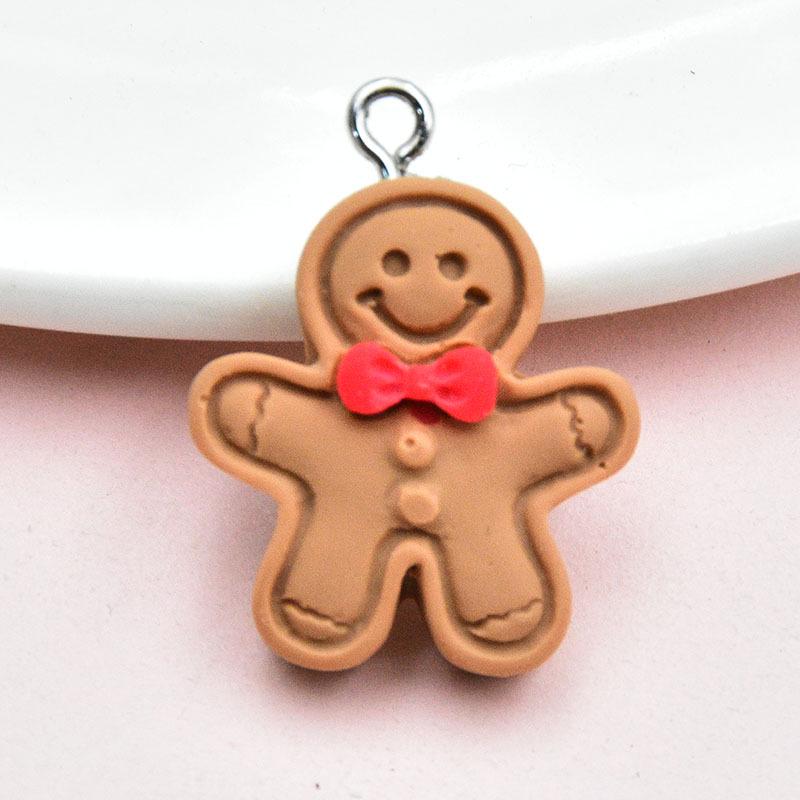 Creative Christmas Cartoon Gingerbread Man Keychain Pendant