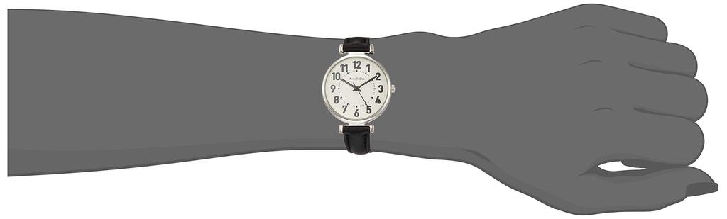 [Arias] Analog Amalfidia Waterproof Leather Strap White Dial WW20023A-140 Women's Black