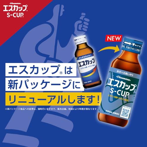 [Recommended] S-Cup 100ml x 48 Bottles, Energy Drink for Fatigue Recovery and Nutrition, Contains Taurine and B Vitamins, Stockpile, Gift, or Other It