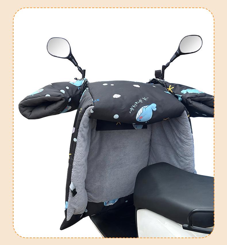 Winter Fleece-Lined Waterproof Electric Motorcycle Windshield