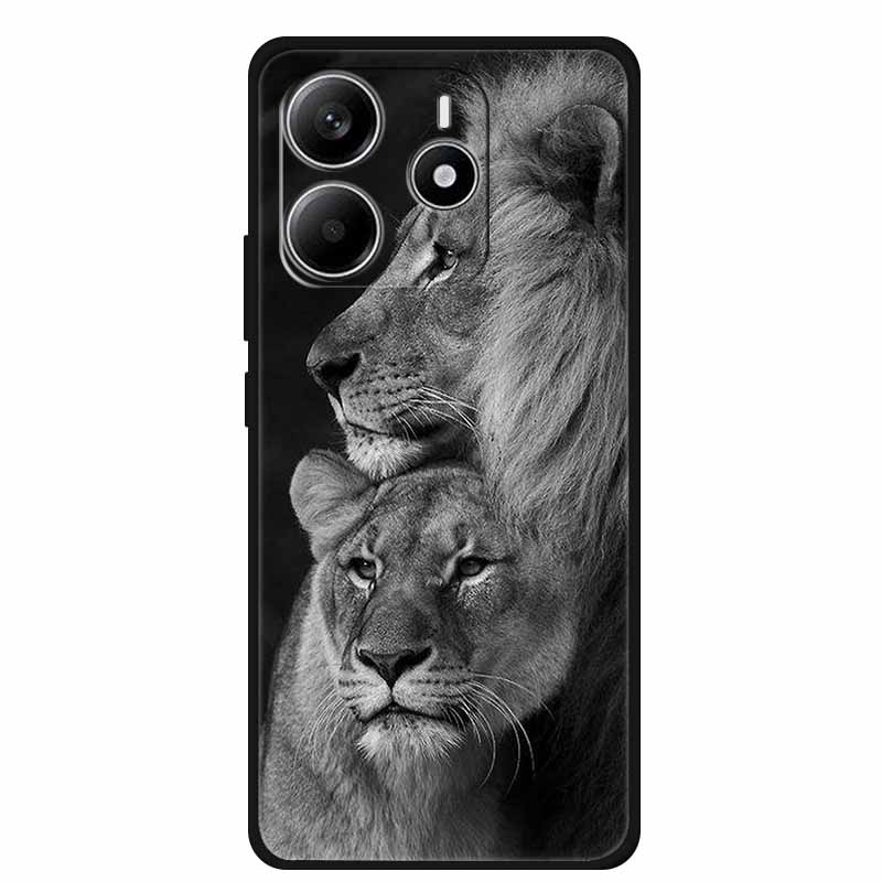 Pour Redmi Note 14 4G GLOBAL Coque Animaux Silicone Souple TPU Étuis de Téléphone Housse Arrière pour Xiaomi Redmi Note14 4G Protecteur Coque