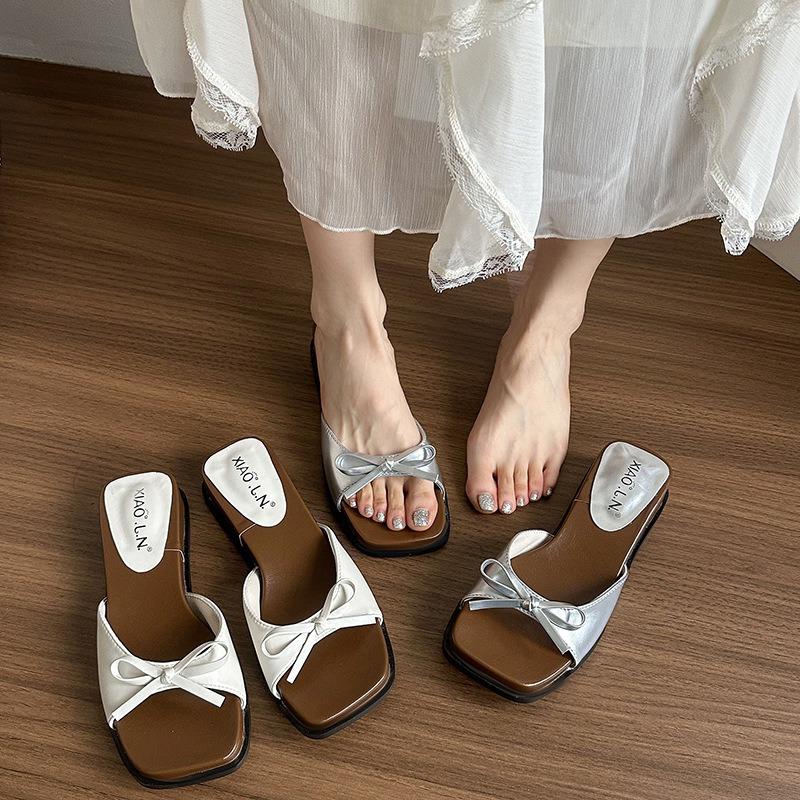 Retro Shoes Wedge Heels Height-increasing One-shoulder Slippers Women's Shoes New Cool Slippers