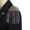 Western Style Metal Punk Epaulets for Performance Outfits Decorative Shoulder Ornaments for Stage