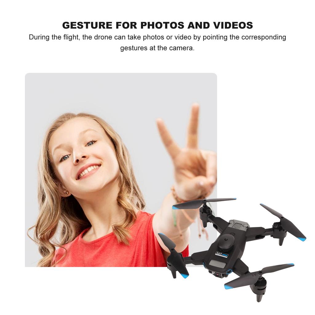 Foldable Drone with 4K HD Dual Camera Intelligent Obstacle Avoidance Gravity Induction Gesture Shooting RC Quadcopter Toy for Adults Kids Beginners