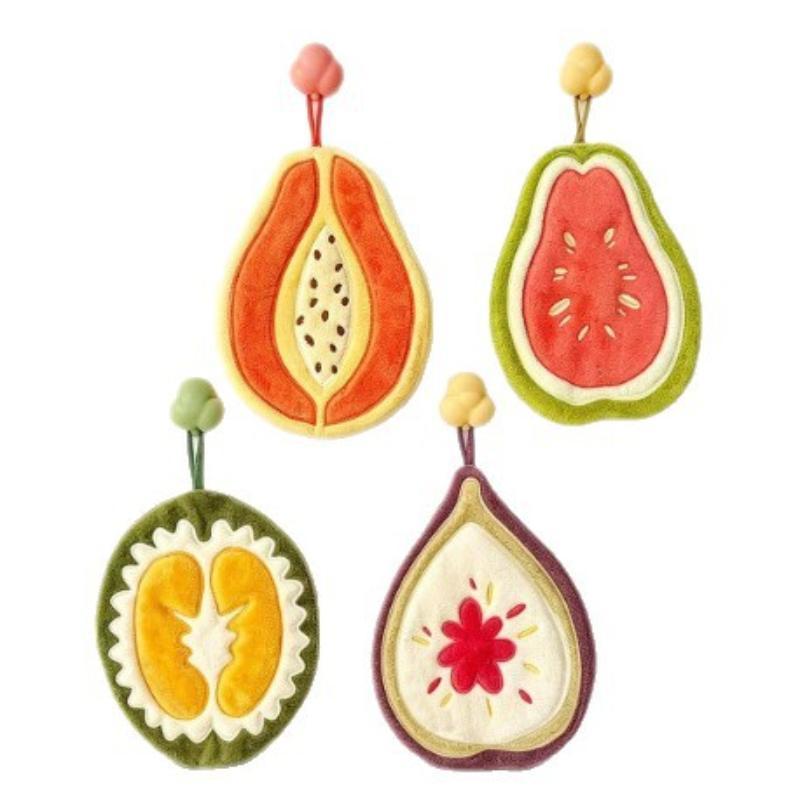 Absorbent Hand Towels for Kitchen Hanging Design Soft Lint Free Hand Towels for Bathroom Sink Kitchen Decor Accessories