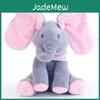 Adorable Peek-a-boo Elephant Singing Baby Plush Toy For Kids In Pink And Gray