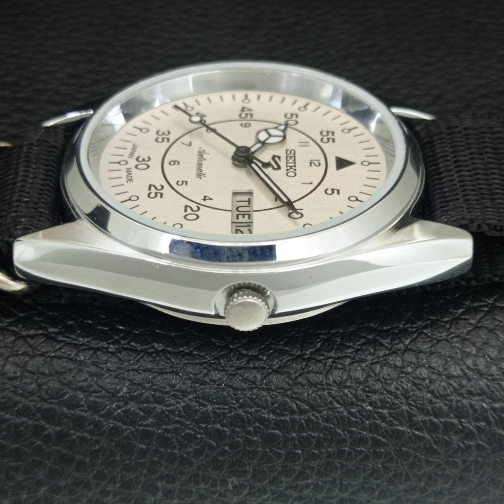 REFURBISHED SEIKO 5 AUTOMATIC 6309A VINTAGE JAPAN MENS SILVER WATCH A442253-1