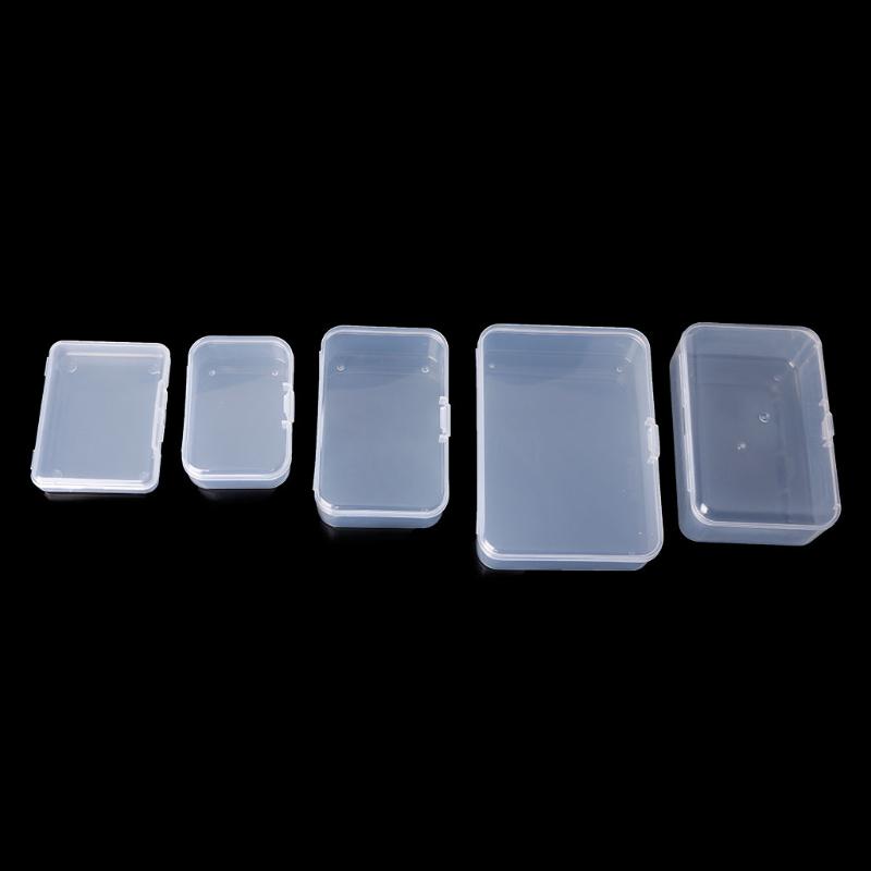 Square Transparent Storage Box Small Plastic Case For Jewelry Beads Small Parts Coins Screws Container Multiple Sizes Option