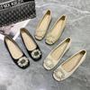 Fashion Spring and Autumn New Luxury Women's Flat Shoes Fairy Style Pearl Shallow Mouth Casual Shoes Soft Bottom Comfortable Work Shoes
