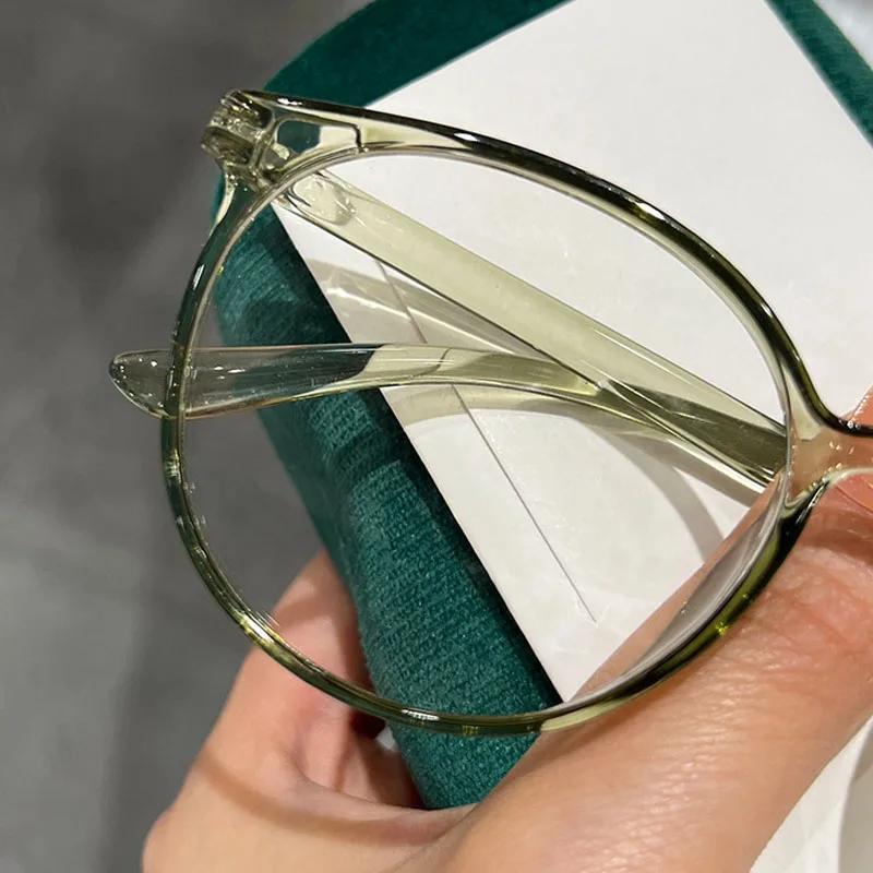 Women Men Anti Blue Light Round Myopia Glasses Unisex Business Computer Near Sight Eyeglasses Optical Spectacle Minus Eyewear