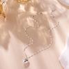 Gold Heart Pendant Necklaces for Women  New Trendy Clavicle Chain Necklace Jewelry Gift