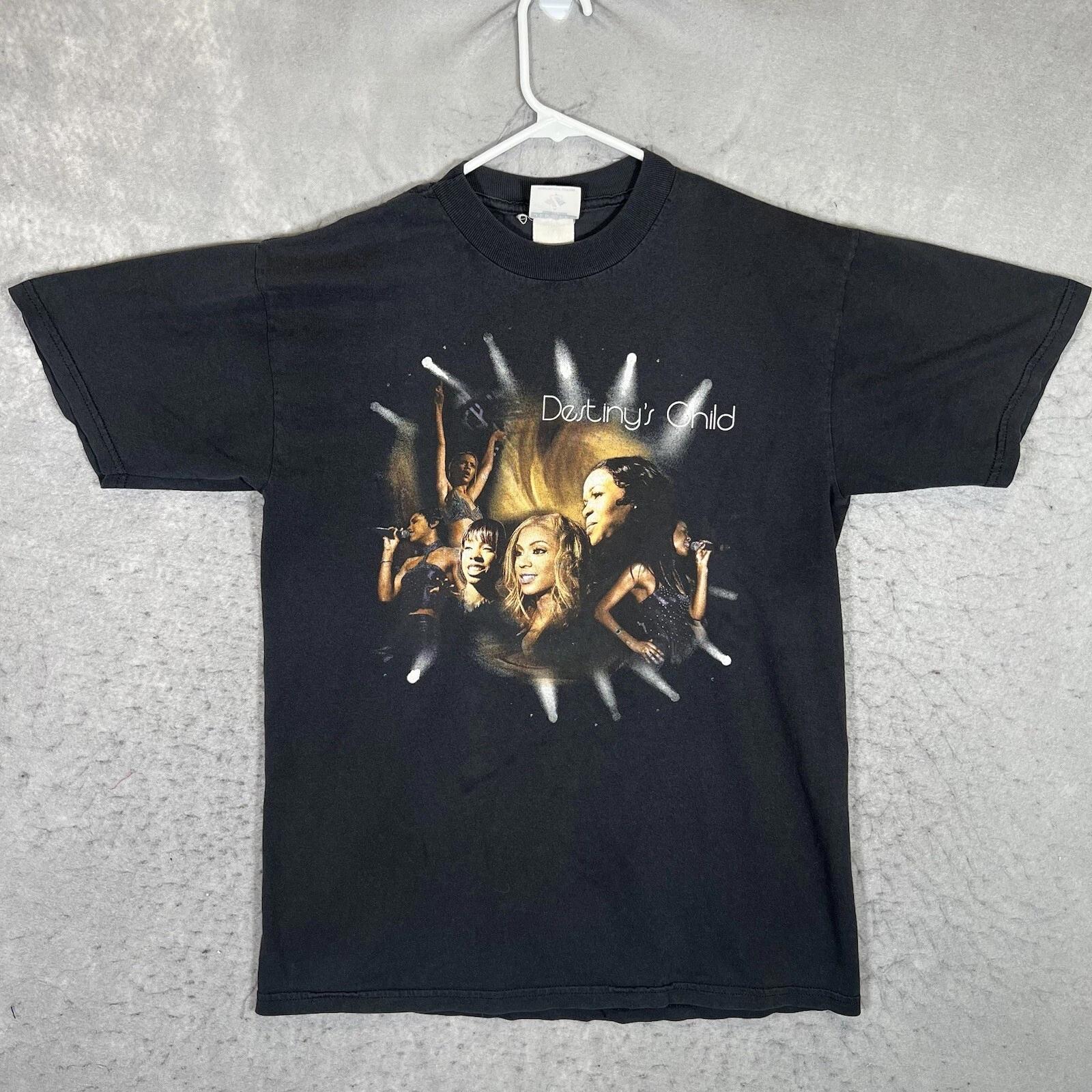 A1 Vintage 90s Destinys Child Beyonce T Shirt Adult Medium Black Mens M