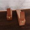 Wood 1Pcs Kitchen Home Leather Rope For Store Dorm Nail-free Wall Protector Door Stopper Non-Slip Stoper Triangular Wedges