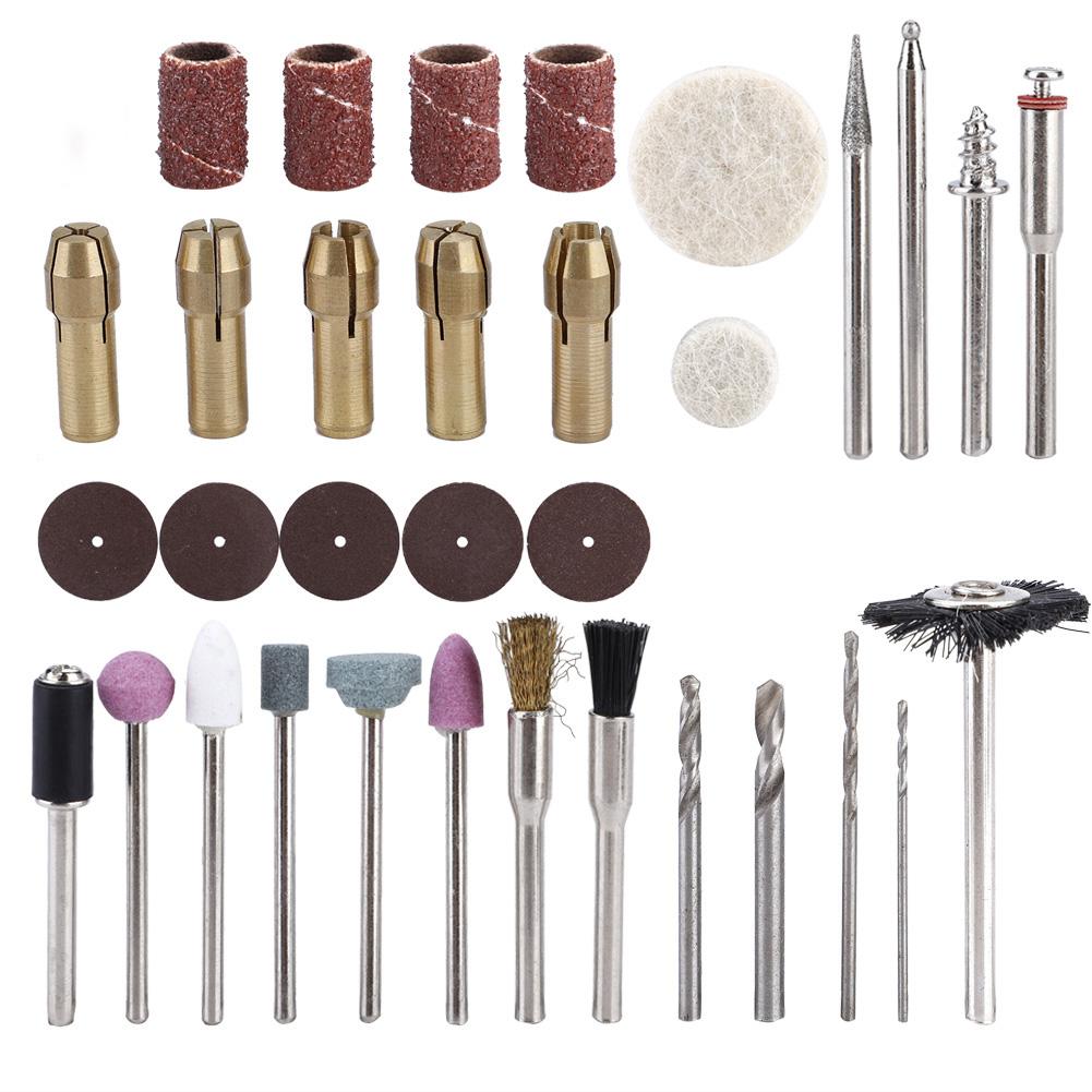 34Pcsset Small Electric Rotary Tool Accessory for Grinding and Polishing