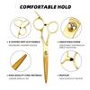 Professional Gold Hairdressing Scissors - Straight & Thinning Shears for Bangs