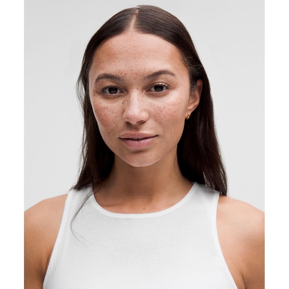 Lululemon Sheer Cotton Ribbed Tank Top White