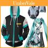 Gemütlicher Anime Hatsune Miku Vocaloid Hoodie mit lebhaftem 3D-Grafikdesign für Komfort