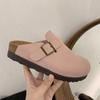 Zhike~ Platform-soled Boken shoes women's spring 2025 new baotou half slippers outer wear height-increasing muffin shoes