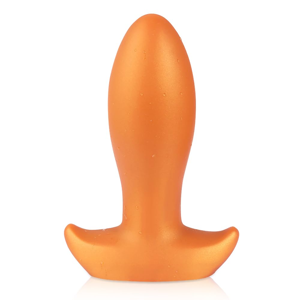 MAPARON Extra Thick Anal Egg with x Plug, Shape, Base, Gold, XL, 5.5cm 15.8cm…