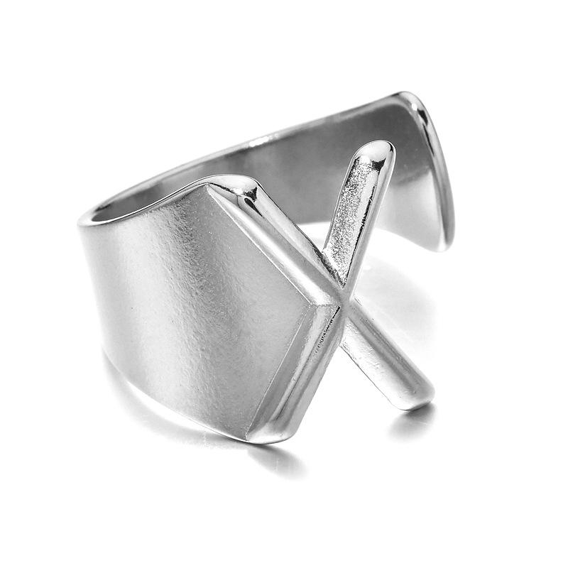 

Кольцо из нержавеющей стали с ретро-буквой: Европейская, американская, японская и корейская мода