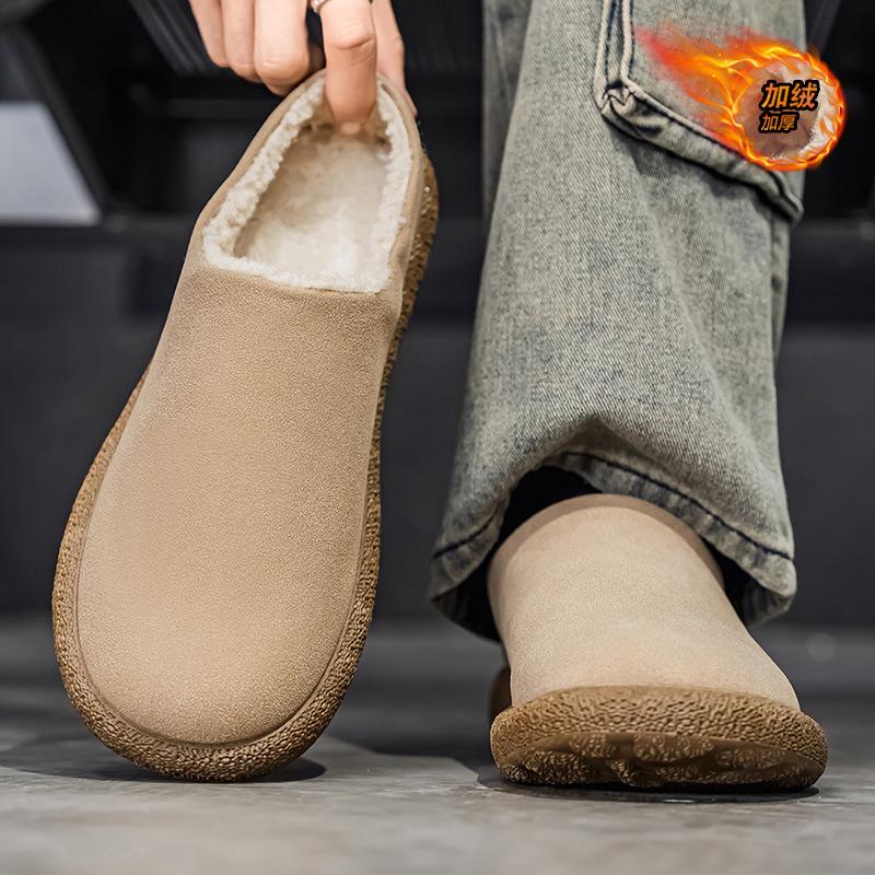 Baotou cotton slippers winter velvet thickened warm cotton shoes waterproof and non-slip bag and slippers