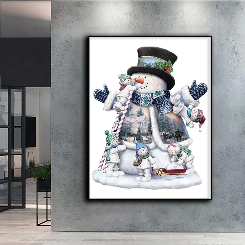 5D DIY Diamond Painting Christmas Tree Santa Snowman Cross Stitch Diamond Art Embroidery  Mosaic Home Deco