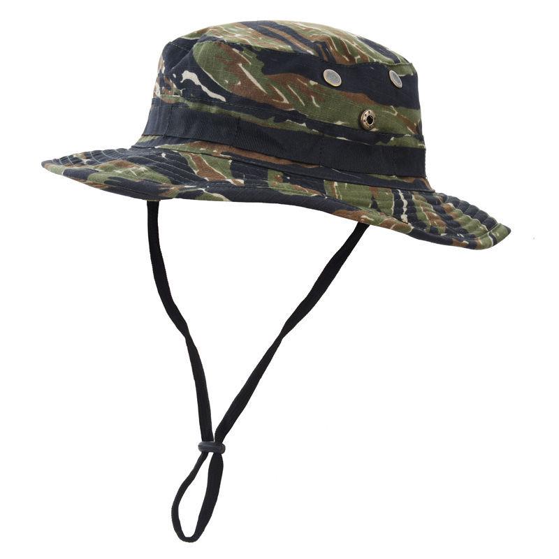 Men's Tactical Sun Protection Hat: Large Brim Outdoor Mountaineering, Fisherman & Cowboy Style, Foldable Bennie Hat.