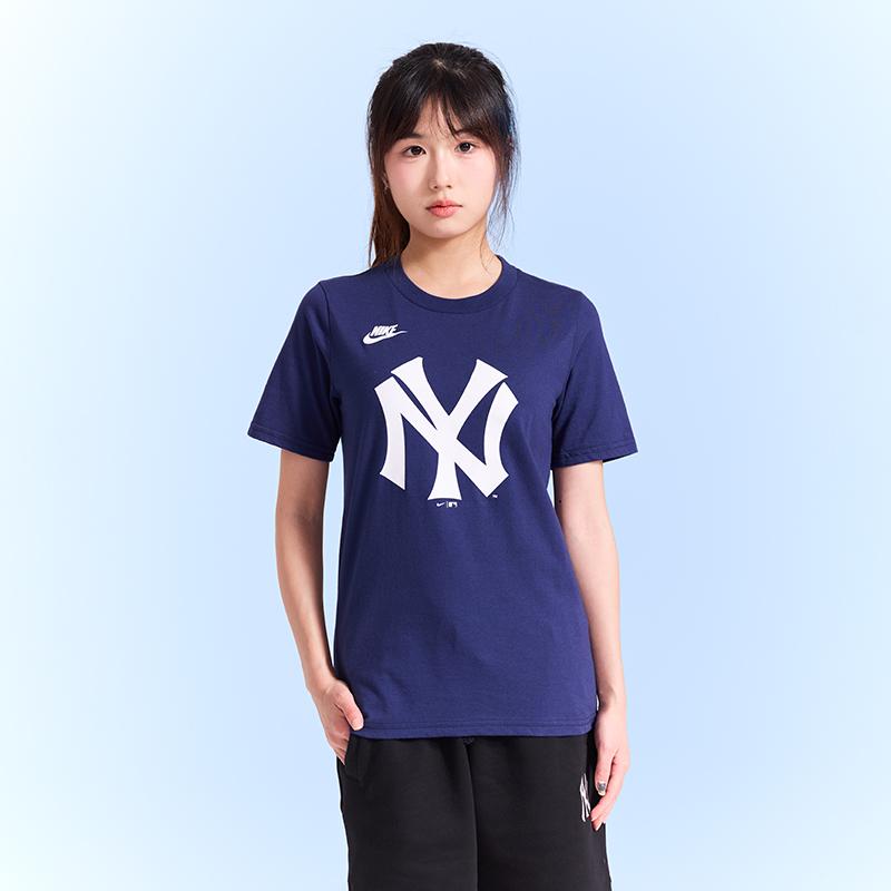 Nike MLB Collaboration Simple Comfortable Crew Neck Short Sleeve T-Shirt Kids Tops Navy-Blue 3Z3B7NMHD-NYY