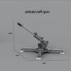 New WWII Military Creative Ruins Scene Abandoned Buildings Anti Aircraft Cannon Assembly Mock Building Blocks Boy Toy