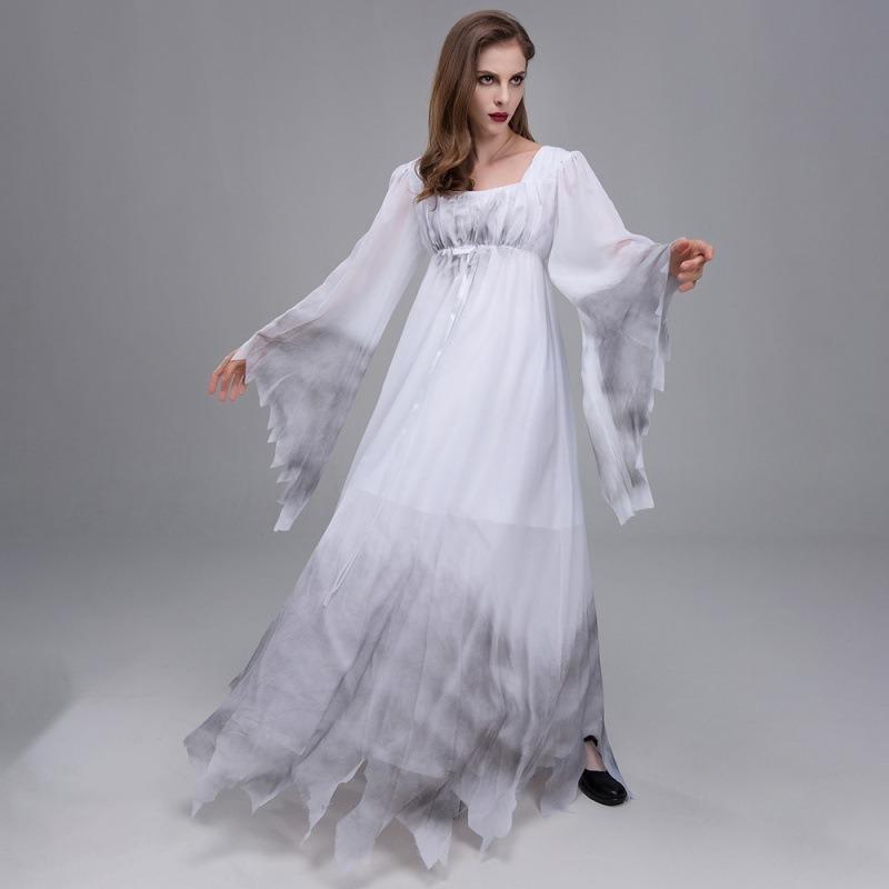 Horror Zombie Costume, Halloween Ghost Zombie Female Ghost Costume, Vampire Bride Playing Ghost Costume